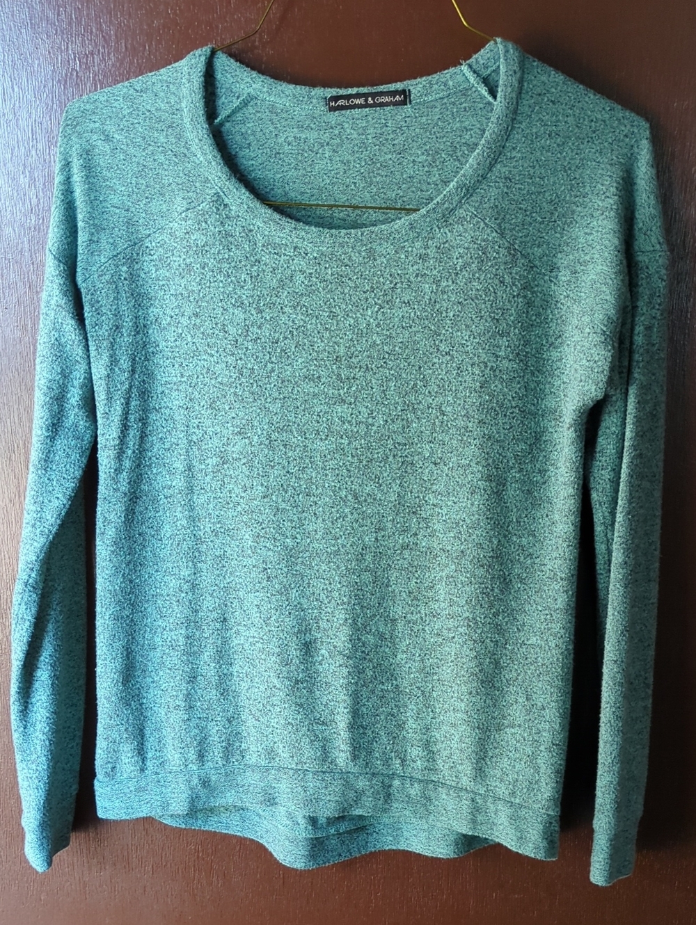 Harlowe & Graham Teal Green Crewneck Sweater